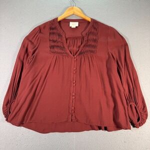 Anthropologie Rust Blouse